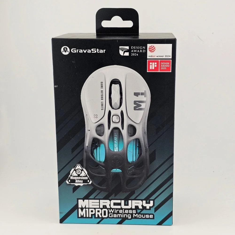 GravaStar Mercury M1 Pro Wireless Gaming Mouse Magnesium Alloy 26K DPI RGB New